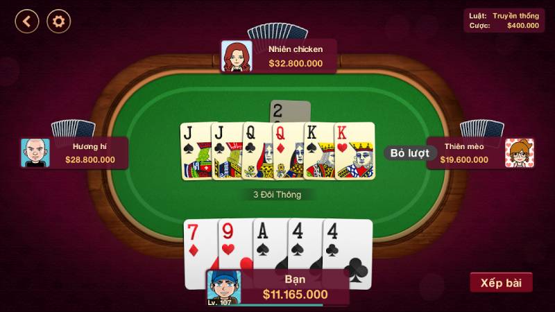 Chiến thuật sử dụng 3 đôi thông hiệu quả